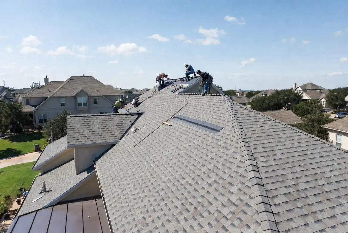 Storm and hail damage roof restoration in Leander, TX